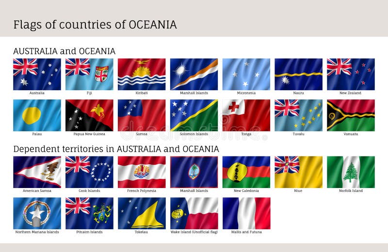 Flaga Australia i Oceania ilustracja wektor Flaga Australia i Oceania ilustracja wektor