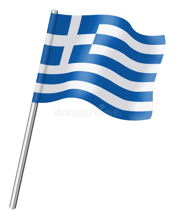 Flag of Greece isolated on a white background. Flag of Greece isolated on a white background