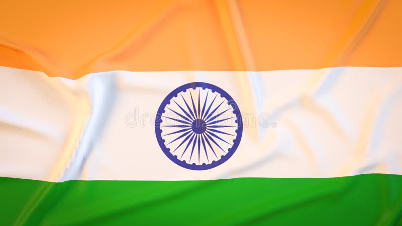 Flaga india i złoty bokeh dla tła koncepcja renderowania 3d. India flag and gold bokeh for the background concept 3d rendering