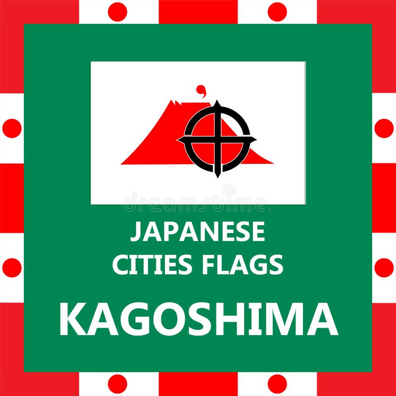 Flaga Japoński miasto Kagoshima
