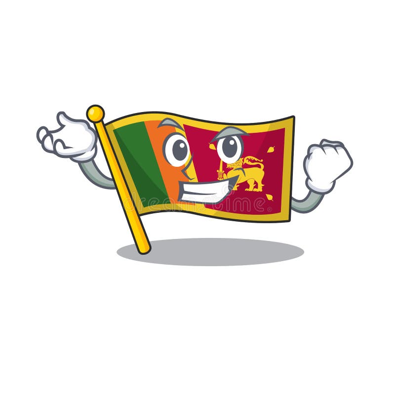 Flaga kreskówka sri lanka z powodzeniem ilustracji Flaga kreskówka sri lanka z powodzeniem ilustracji