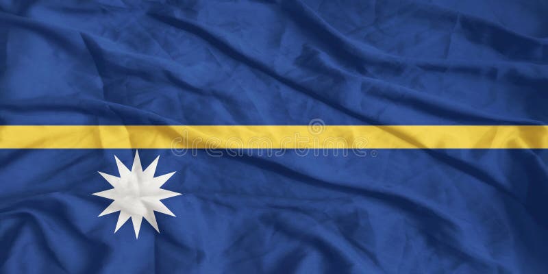 Flaga Nauru — machanie w górę. Loty flagowe