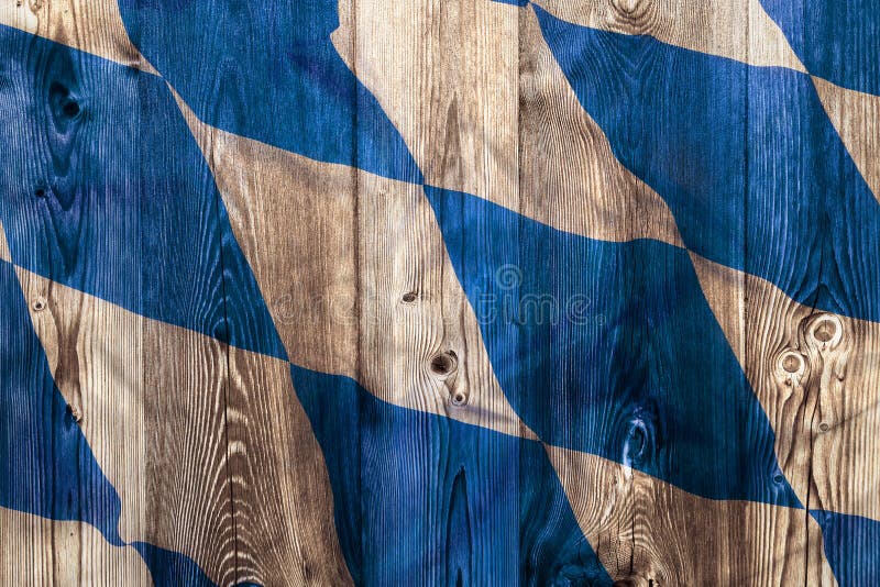 Flaga państowowa Bavaria, drewniany tło zdjęcia stock Flaga państowowa Bavaria, drewniany tło zdjęcia stock
