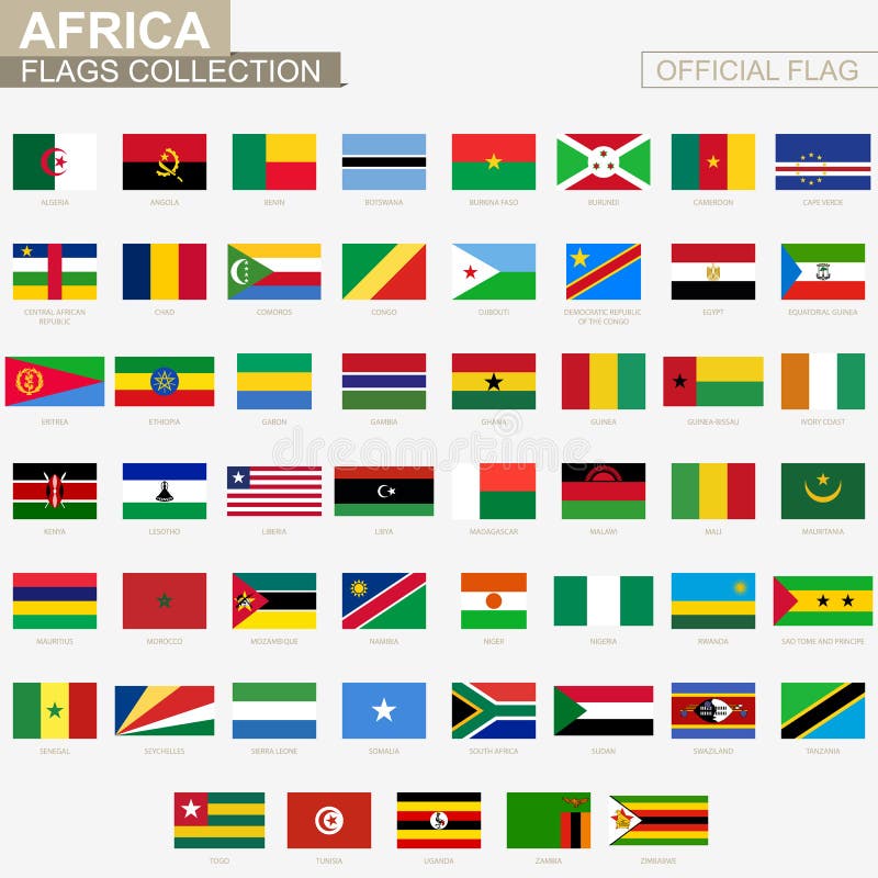 National flag of African countries, official vector flags collection. National flag of African countries, official vector flags collection.