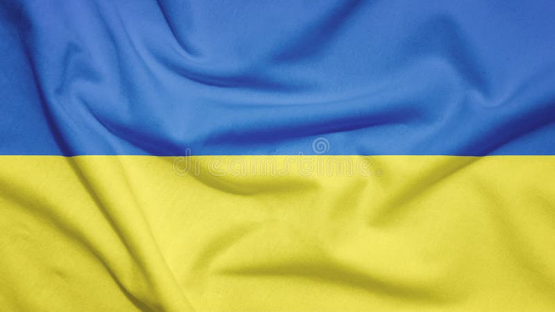 Flaga ukrainy z teksturą tkaniny