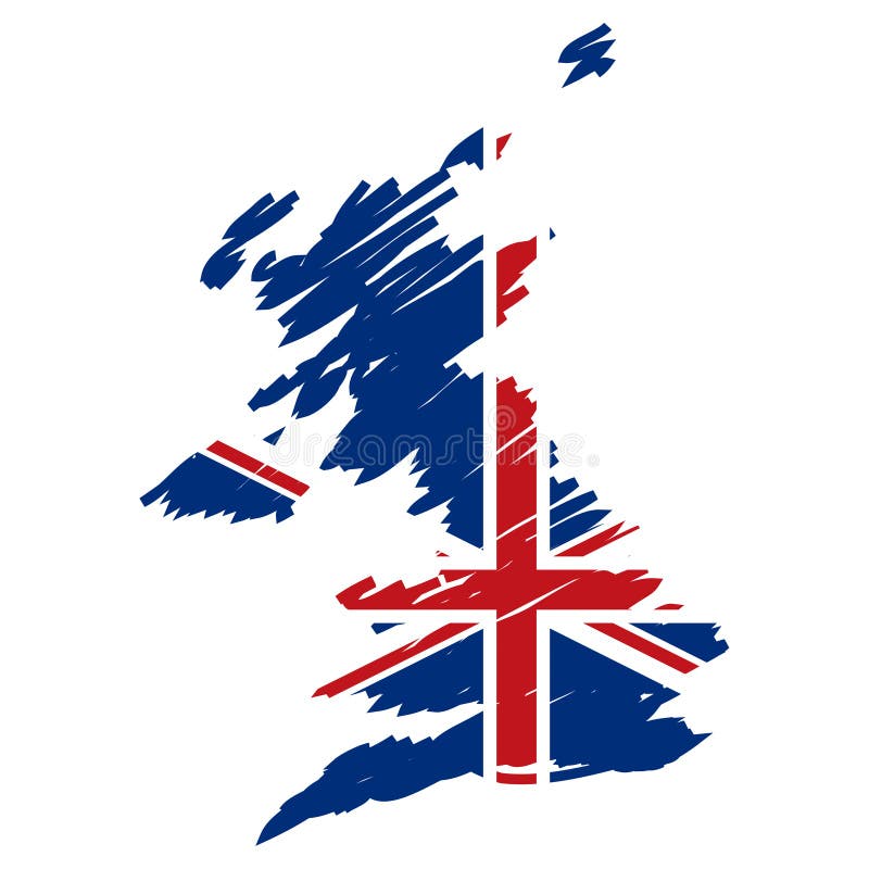 Flaga Zostanie Opuszczona Wielkiej Brytanii Mapy Wektora