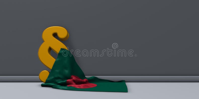 Flagga av Bangladesh och avsnittsymbolet vektor illustrationer Flagga av Bangladesh och avsnittsymbolet vektor illustrationer