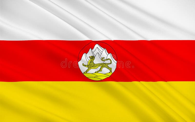 Flagga av republiken av norr Ossetia-Alania stock illustrationer Flagga av republiken av norr Ossetia-Alania stock illustrationer