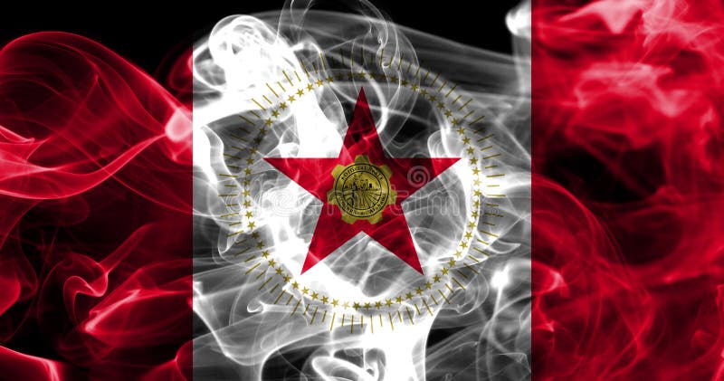 Flagga för Birmingham stadsrök, Alabama stat, Förenta staterna av Amer stock illustrationer Flagga för Birmingham stadsrök, Alabama stat, Förenta staterna av Amer stock illustrationer