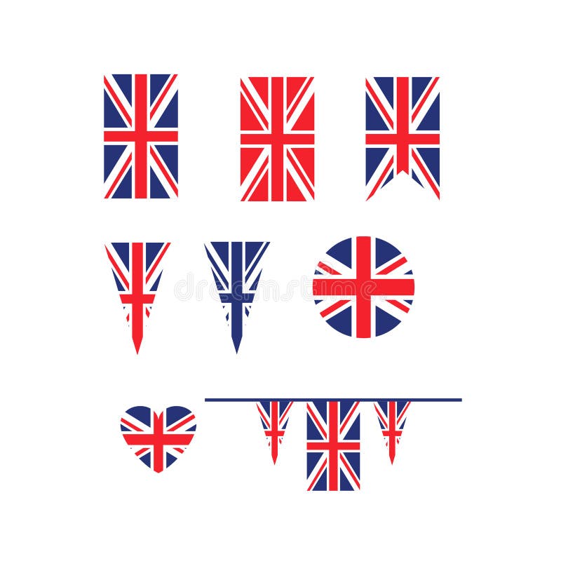 Flagga för UK Union Jack stock illustrationer Flagga för UK Union Jack stock illustrationer