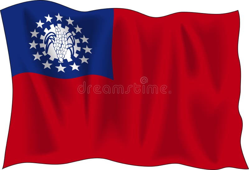flagga myanmar vektor illustrationer flagga myanmar vektor illustrationer
