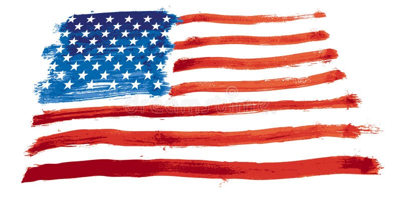 flagga målade USA stock illustrationer flagga målade USA stock illustrationer