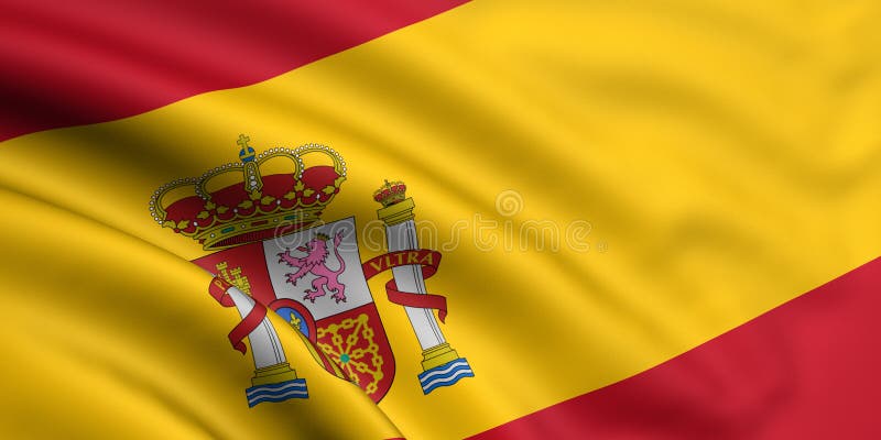 flagga spain royaltyfri illustrationer flagga spain royaltyfri illustrationer