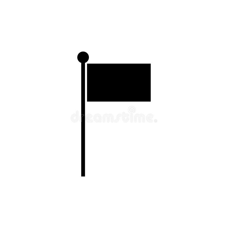 Flagga - svart vektorsymbol vektor illustrationer Flagga - svart vektorsymbol vektor illustrationer