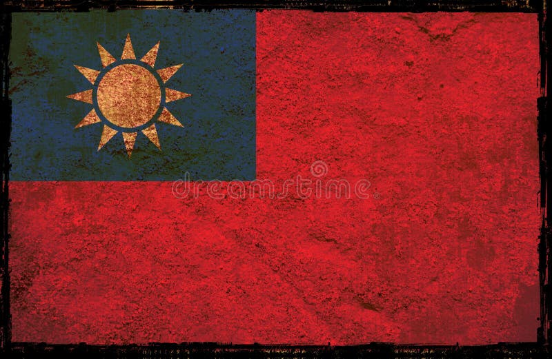 flagga taiwan vektor illustrationer flagga taiwan vektor illustrationer
