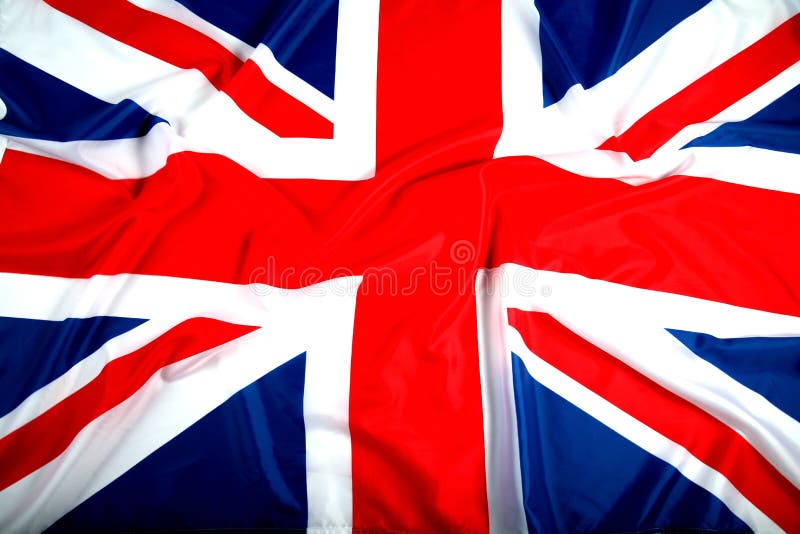 The flapping UK flag, with wave. The flapping UK flag, with wave