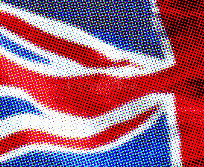 UK flag presented in a halftone effect. UK flag presented in a halftone effect