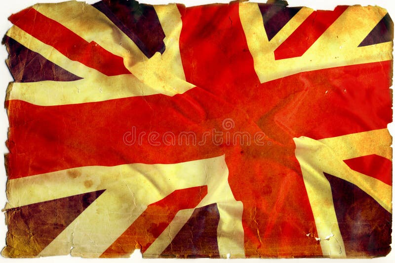 The old vintage flag UK. The old vintage flag UK