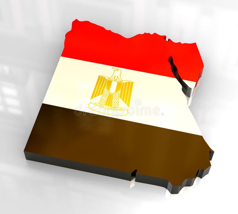 flaggaöversikt för 3d egypt royaltyfri illustrationer flaggaöversikt för 3d egypt royaltyfri illustrationer