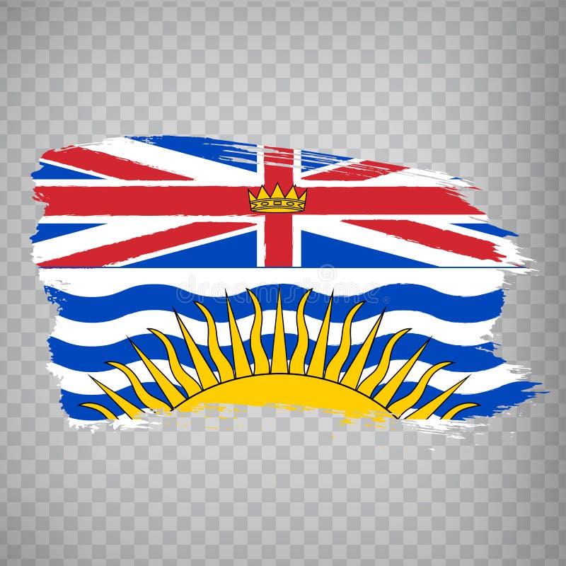 Flagge Des Britisch Columbia Kanada Stock Abbildung Illustration Von Ntel Britisch