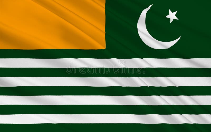 Flagge von Azad Jammu und von Kaschmir, Pakistan stock abbildung Flagge von Azad Jammu und von Kaschmir, Pakistan stock abbildung