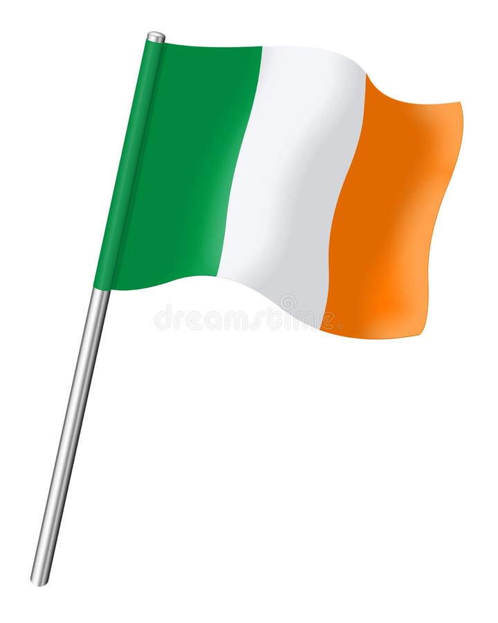 Flagge von Irland lokalisierte auf weißem Hintergrund stock abbildung Flagge von Irland lokalisierte auf weißem Hintergrund stock abbildung