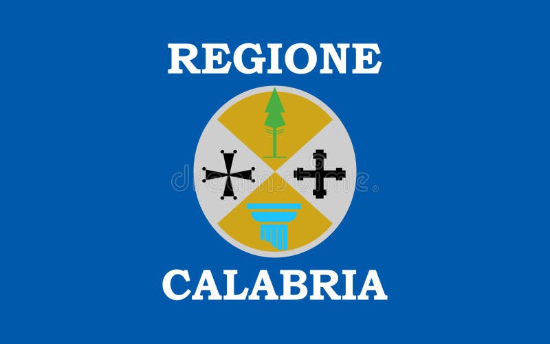Italien Kalabrien Stockflagge Flaggen Fahnen Stockfahne 30x45cm 