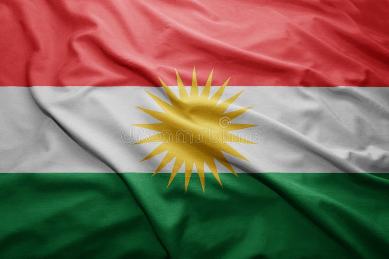 Flagge von Kurdistan stockfoto. Bild von patriotismus - 97613134