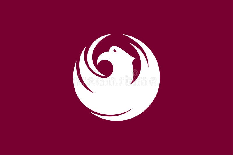 Flagge von Phoenix ist das Kapital Arizona, USA lizenzfreie abbildung Flagge von Phoenix ist das Kapital Arizona, USA lizenzfreie abbildung