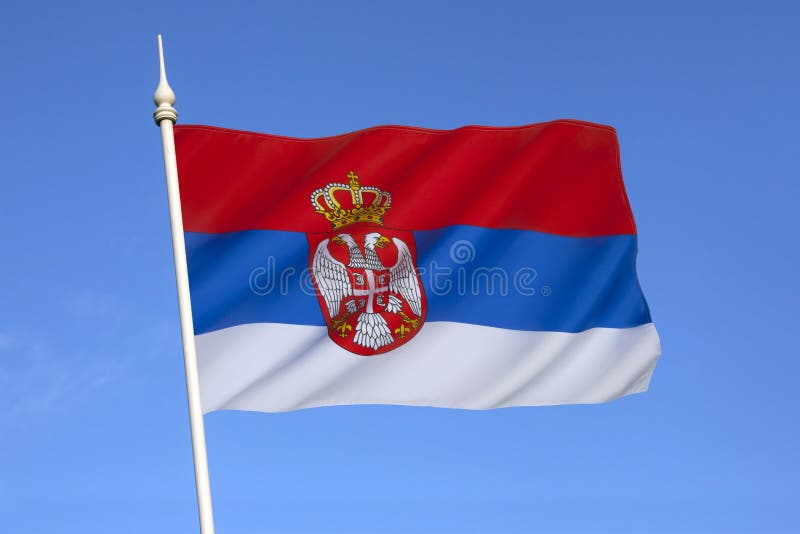 Flagge von Serbien - Europa lizenzfreies stockfoto Flagge von Serbien - Europa lizenzfreies stockfoto