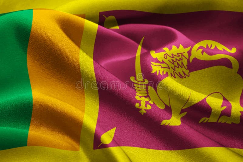Flagge von Sri Lanka lizenzfreie stockfotos Flagge von Sri Lanka lizenzfreie stockfotos