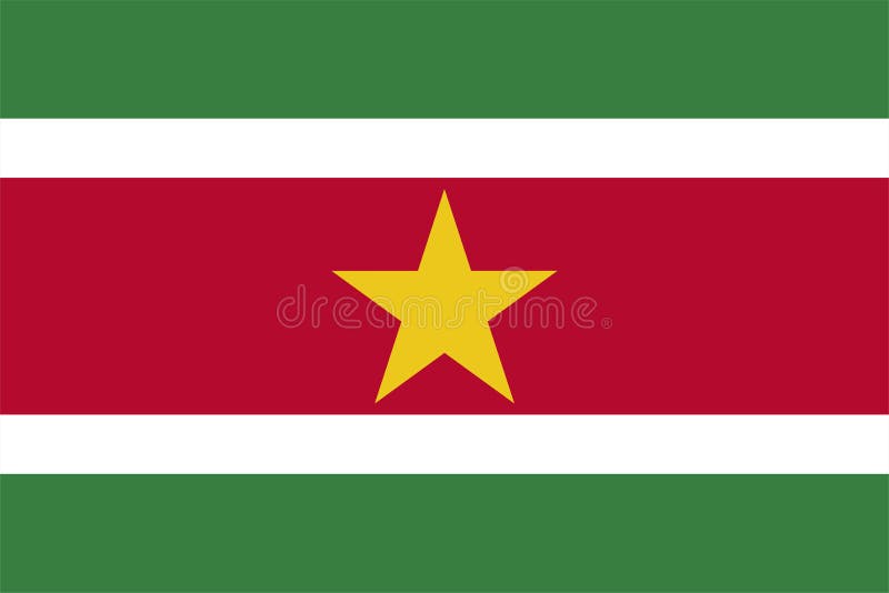 Flagge Von Surinam Vektor Abbildung Illustration Von Surinam