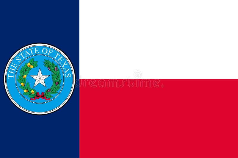 Flagge von Texas in Vereinigten Staaten vektor abbildung Flagge von Texas in Vereinigten Staaten vektor abbildung