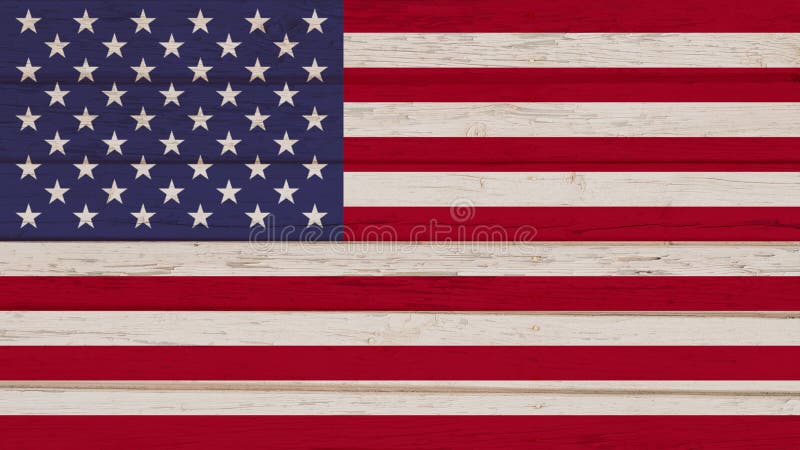 Flagge von Vereinigten Staaten auf einem hölzernen Hintergrund stockfotografie Flagge von Vereinigten Staaten auf einem hölzernen Hintergrund stockfotografie