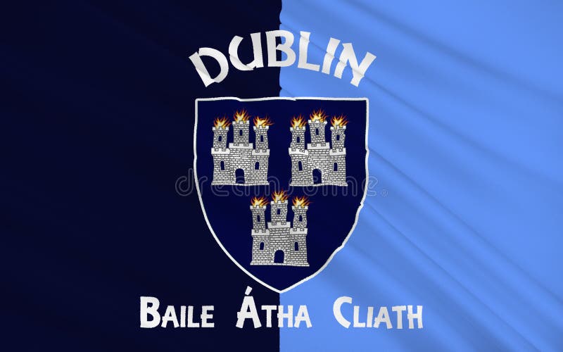Flaggen-Grafschaft Dublin ist eine Grafschaft in Irland vektor abbildung Flaggen-Grafschaft Dublin ist eine Grafschaft in Irland vektor abbildung