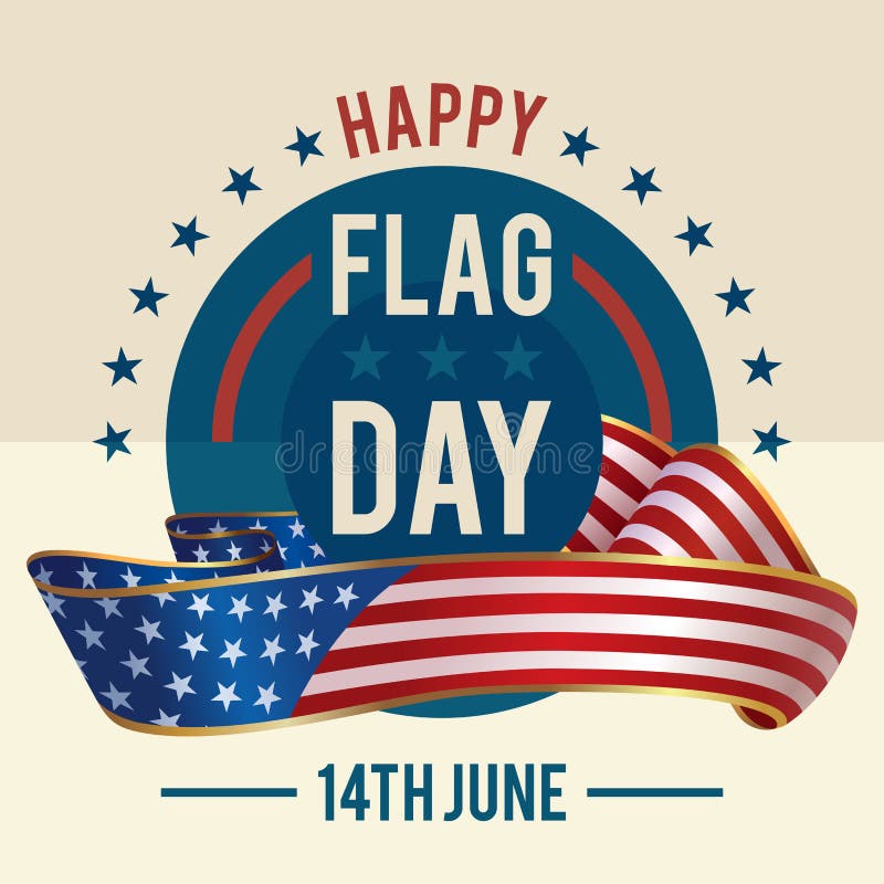 Flaggen-Tag der Grußkarte Vereinigter Staaten