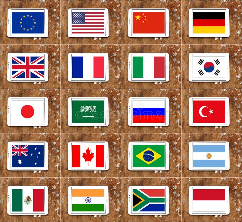 Flaggor Av Afrika I Alfabetisk Ordningdel 2 Stock Illustrationer