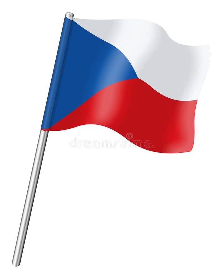 Flags of Czech Republic isolated on a white background. Flags of Czech Republic isolated on a white background