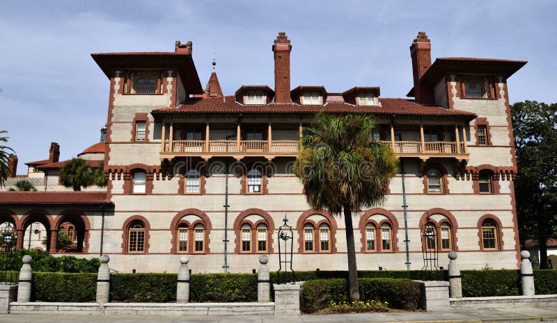 Flagler College, St. Augustine, Florida, USA. Exterior of historic liberal arts Flagler College in St. Augustine, Florida, USA royalty free stock image Flagler College, St. Augustine, Florida, USA. Exterior of historic liberal arts Flagler College in St. Augustine, Florida, USA royalty free stock image