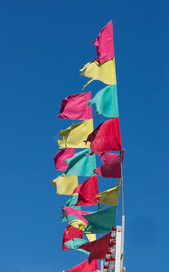 Flags Against Blue Sky at a Carnival Stock Photo Image of carolina