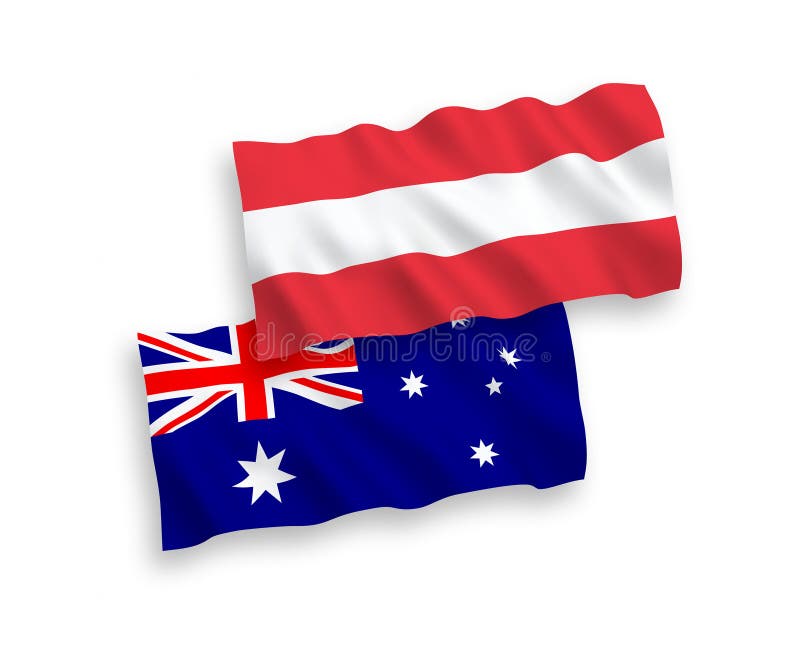 Austria Vs Australia Soccer Match, National Colors, National Flags
