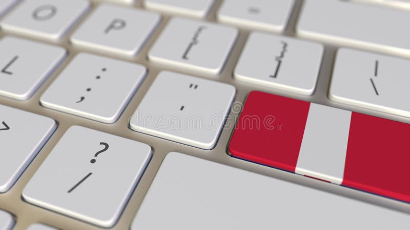 Key with flag of Peru on the computer keyboard switches to key with flag of Great Britain, translation or relocation