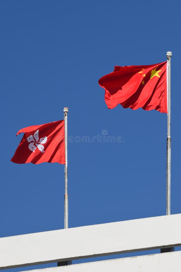 Flags Of China And Hong Kong Sar Stock Photo Image Of Flag Systems 168599818