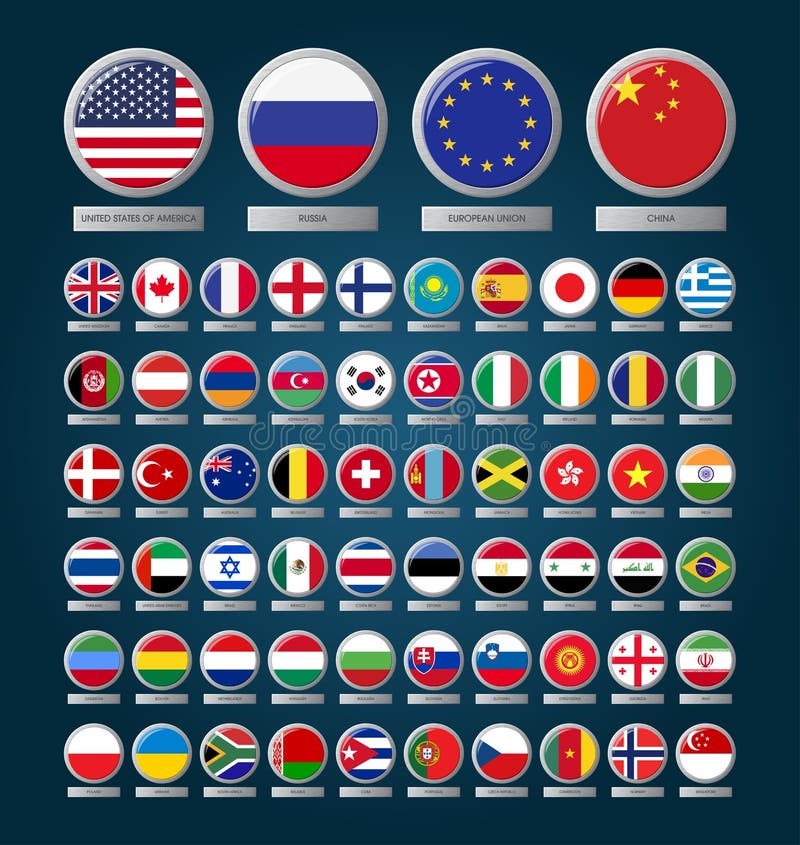 Countries Flags Circle Stock Illustrations 1046 Countries Flags