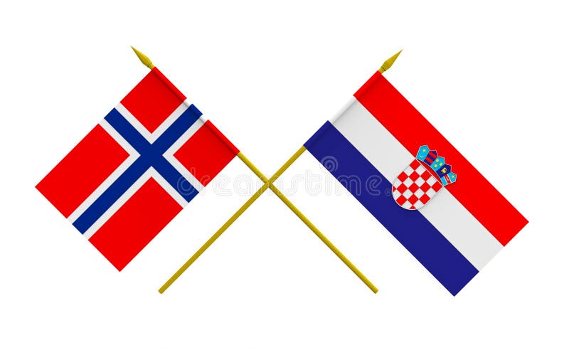 Croatia And Norway The Croatian And Norwegian Flags Official Colors Correct Proportion Vector Stock Vector Illustration Of Dialogue Norse