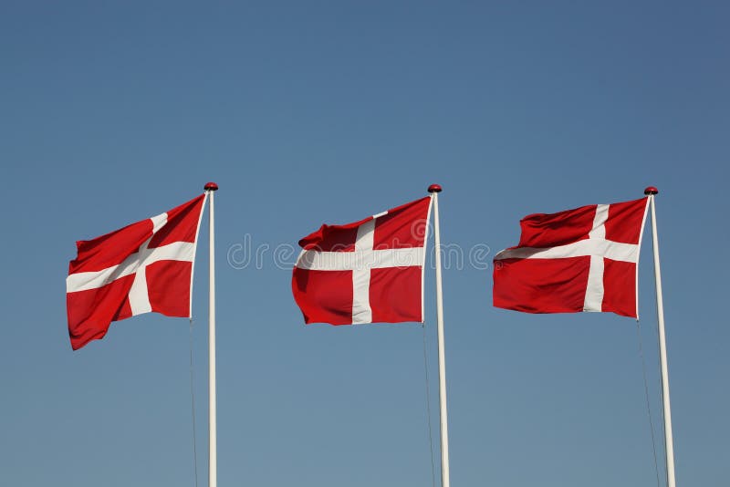 Flags of Denmark stock photos Flags of Denmark stock photos