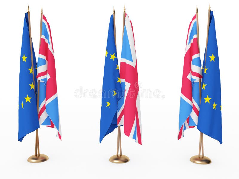 Bandiere da un il grande Gran Bretagna bianco.