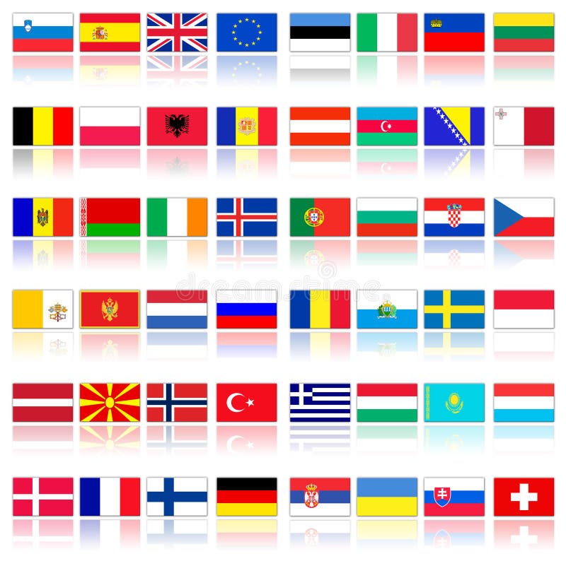 Flags of European Countries Stock Illustration - Illustration of business,  flags: 11193157