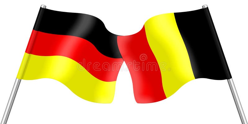 Germany And Belgium Relations Concept, Flags On A Gears. 3D Rend Stock ...