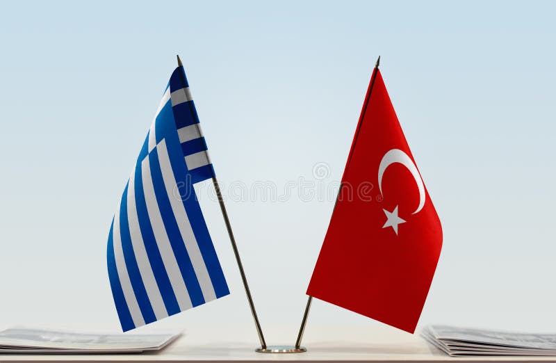 Flags of Greece and Turkey stock illustration. Illustration of flag
